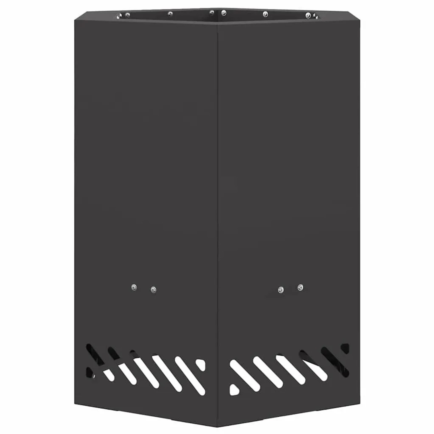 vidaXL Rauchfreier Feuerkorb Schwarz 38 x 38 x 51 cm Stahl 858984