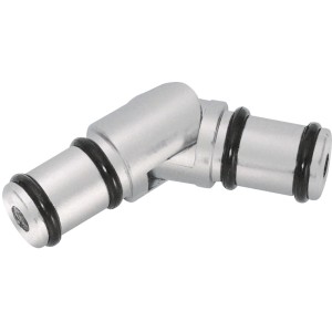 Mydeco Gelenkverbinder für Gardinenstangen, Edelstahl-Optik, Ø 1,6 cm.