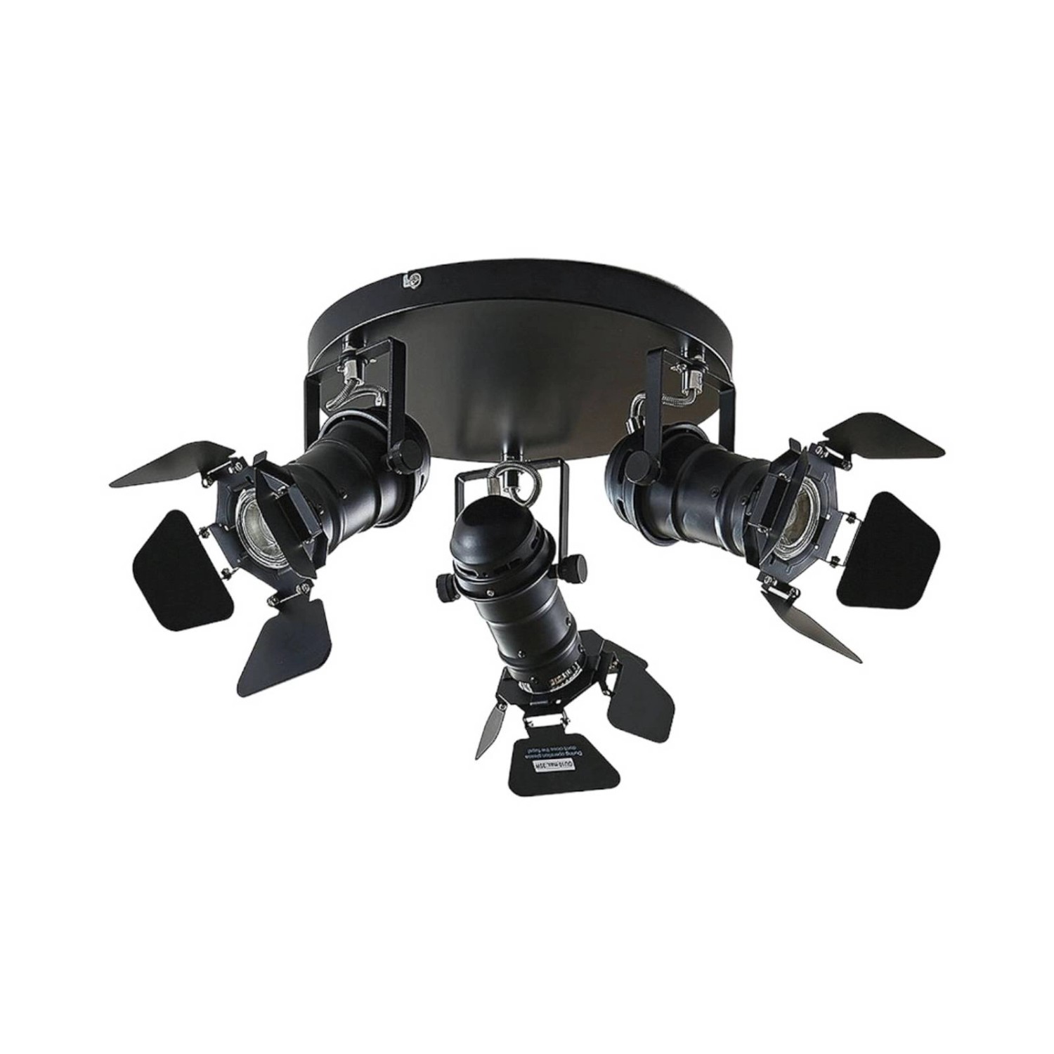 Lindby Deckenlampe Tilen 9624401 Vintage Industriell in Schwarz aus Metall 3-flammig GU10 Wohnzimmerleuchte