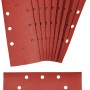LUX Schleifstreifen K80, 93x230mm, für Schwingschleifer, 10er-Pack, mittig gelocht.