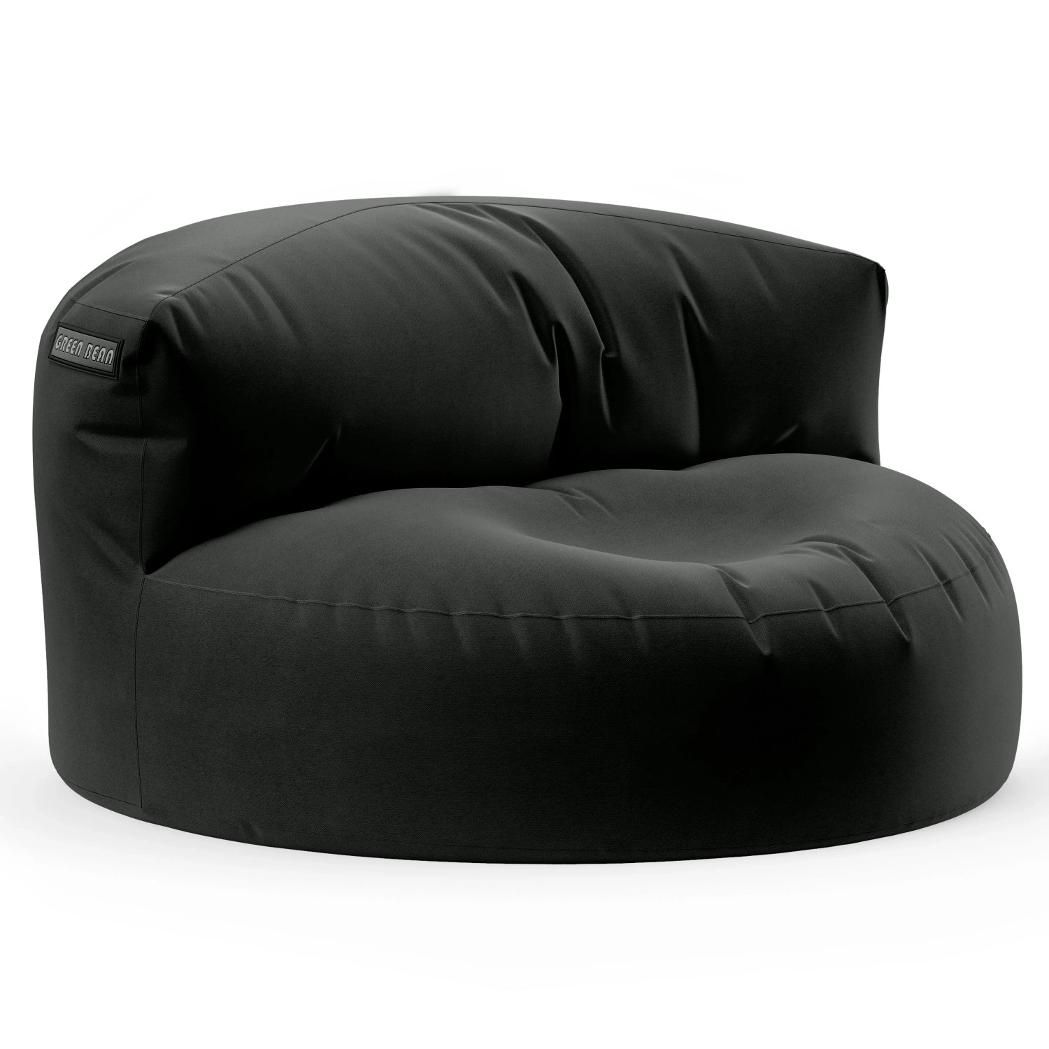 Green Bean Sitzsack-Sofa 90 x 50 x 50 cm PVC Wetterfest Schwarz