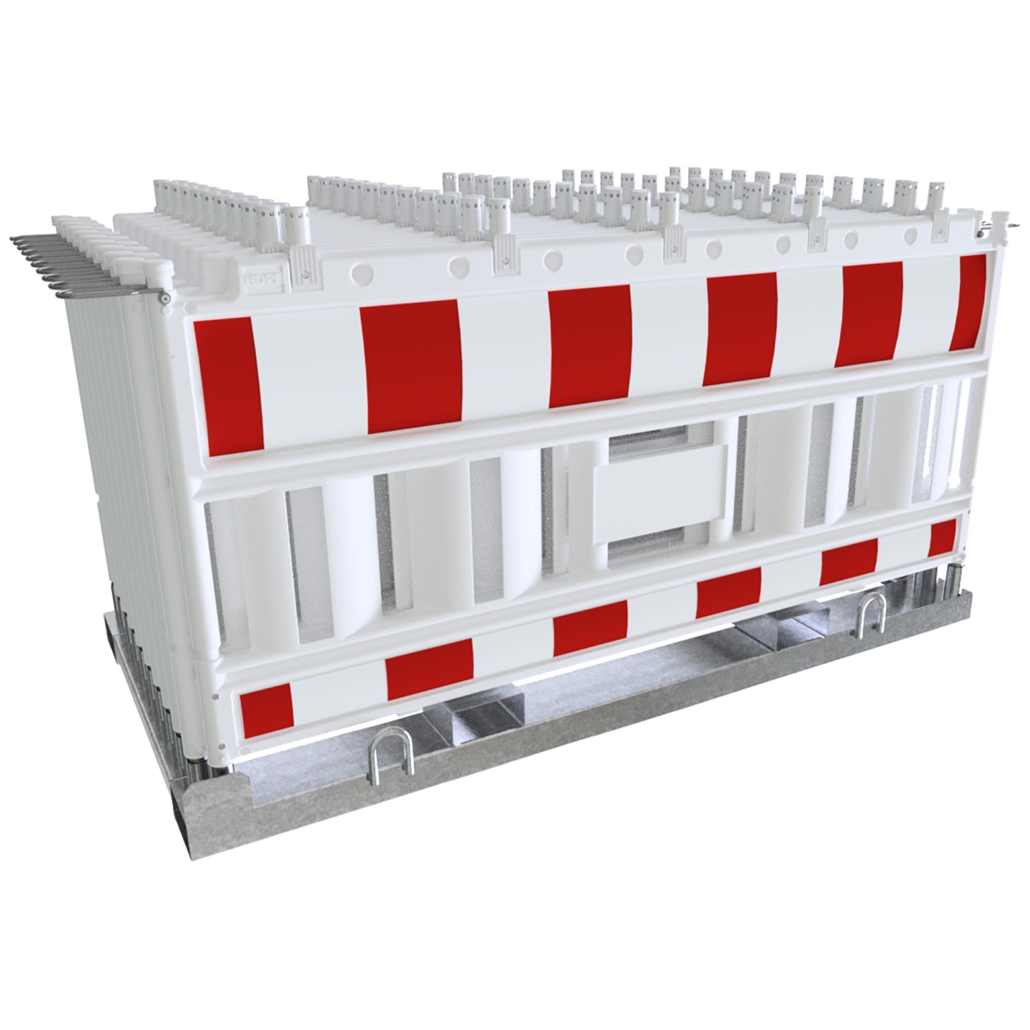 Schake Set-Absperrschranken Lager Traverse Adapter RA1/A Weiß-Rot 20 Stück