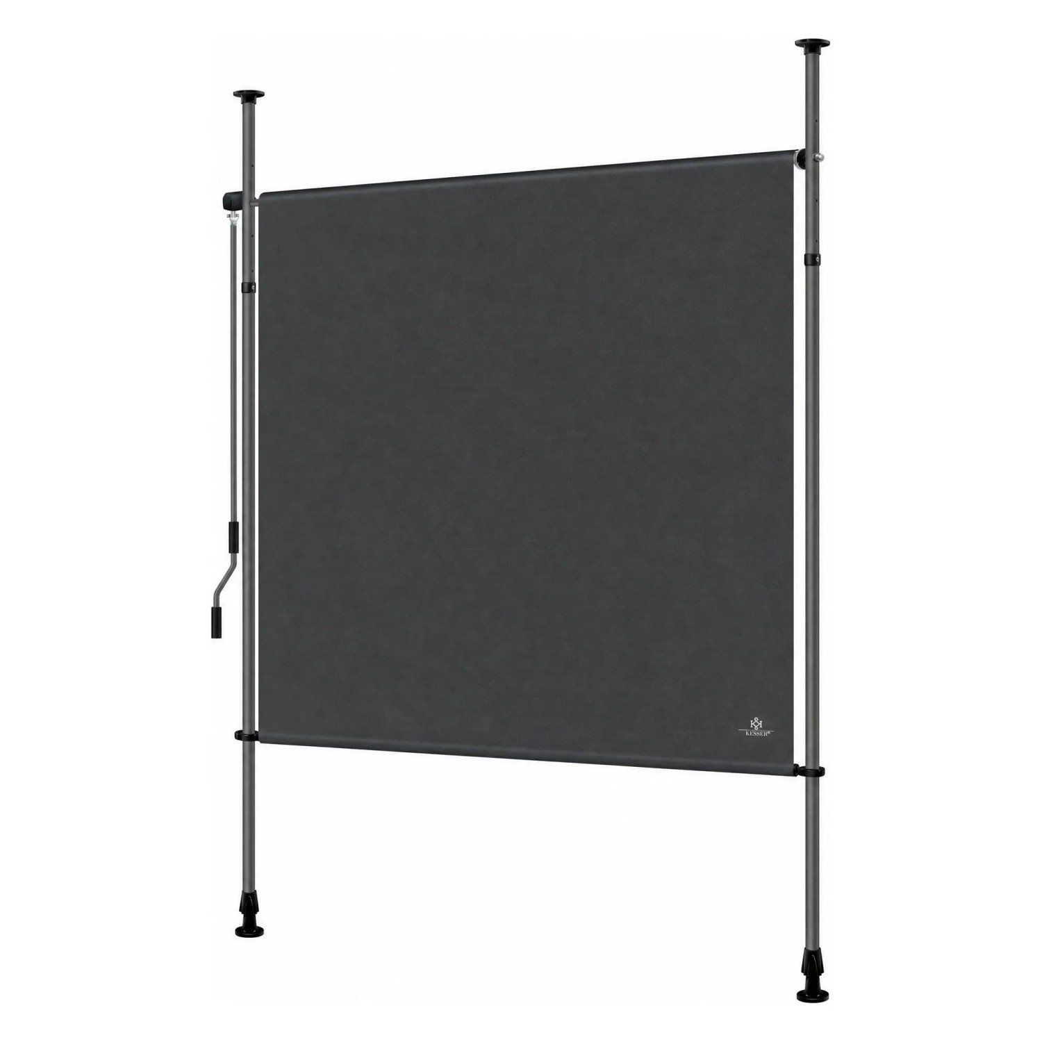 KESSER Klemmmarkise Senkrechtmarkise Blickdicht 200 x 310 cm Anthrazit