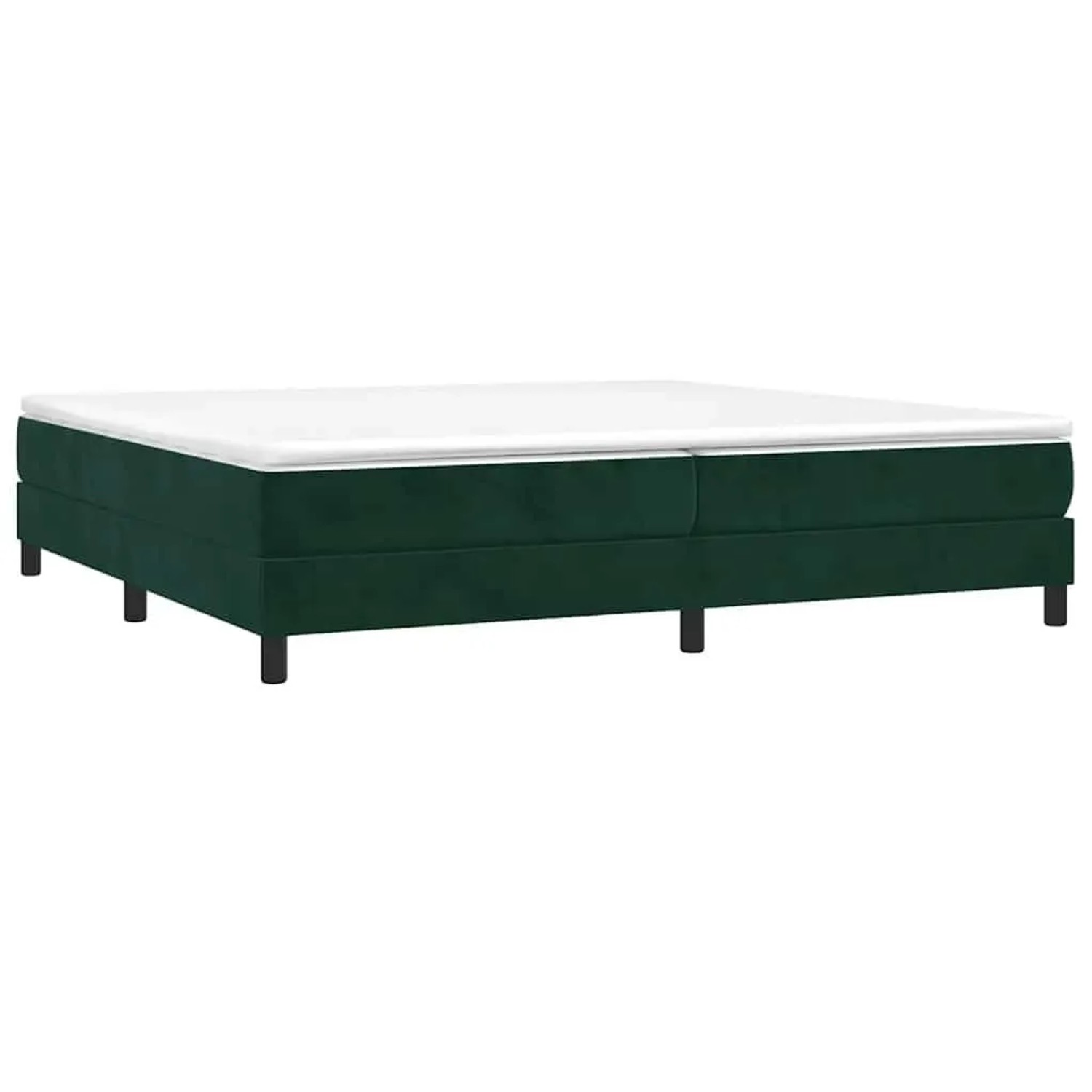 vidaXL Boxspringbett mit Matratze Dunkelgrün 200x200 cm Samt 3144354 günstig online kaufen