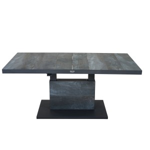 Rechteckiger Siena Garden Gartentisch Talina in Grau mit Keramik-Tischplatte und Aluminiumgestell.