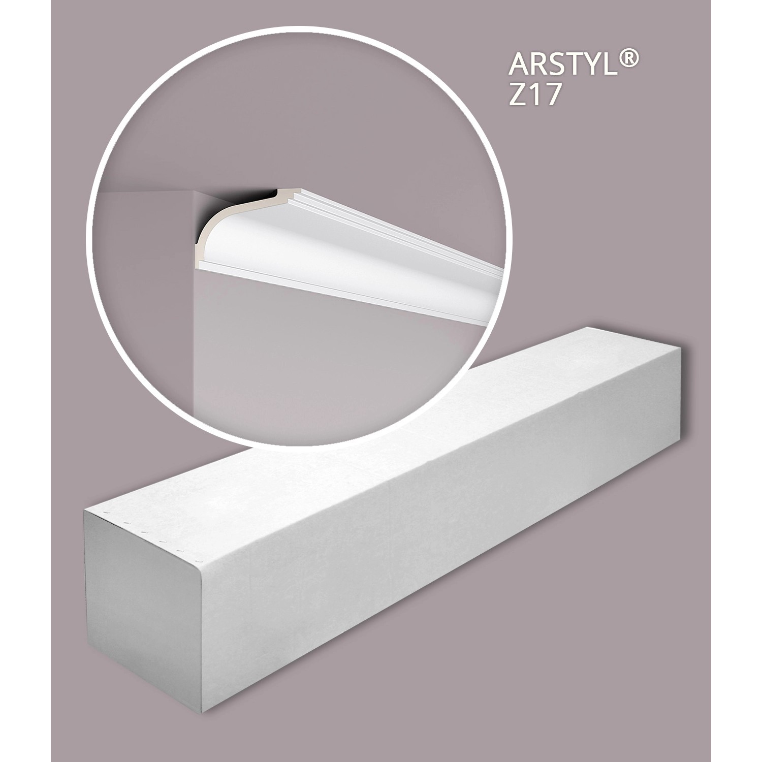 NOEL & MARQUET NMC Z17-Box ARSTYL Eckleisten Set, 24 Stuckleisten, 48 m, Weiß.