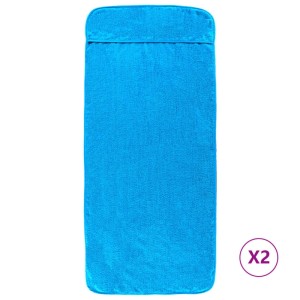 vidaXL Strandtücher 2 Stk Türkis 60x135 cm Stoff 400 g/m² 362679