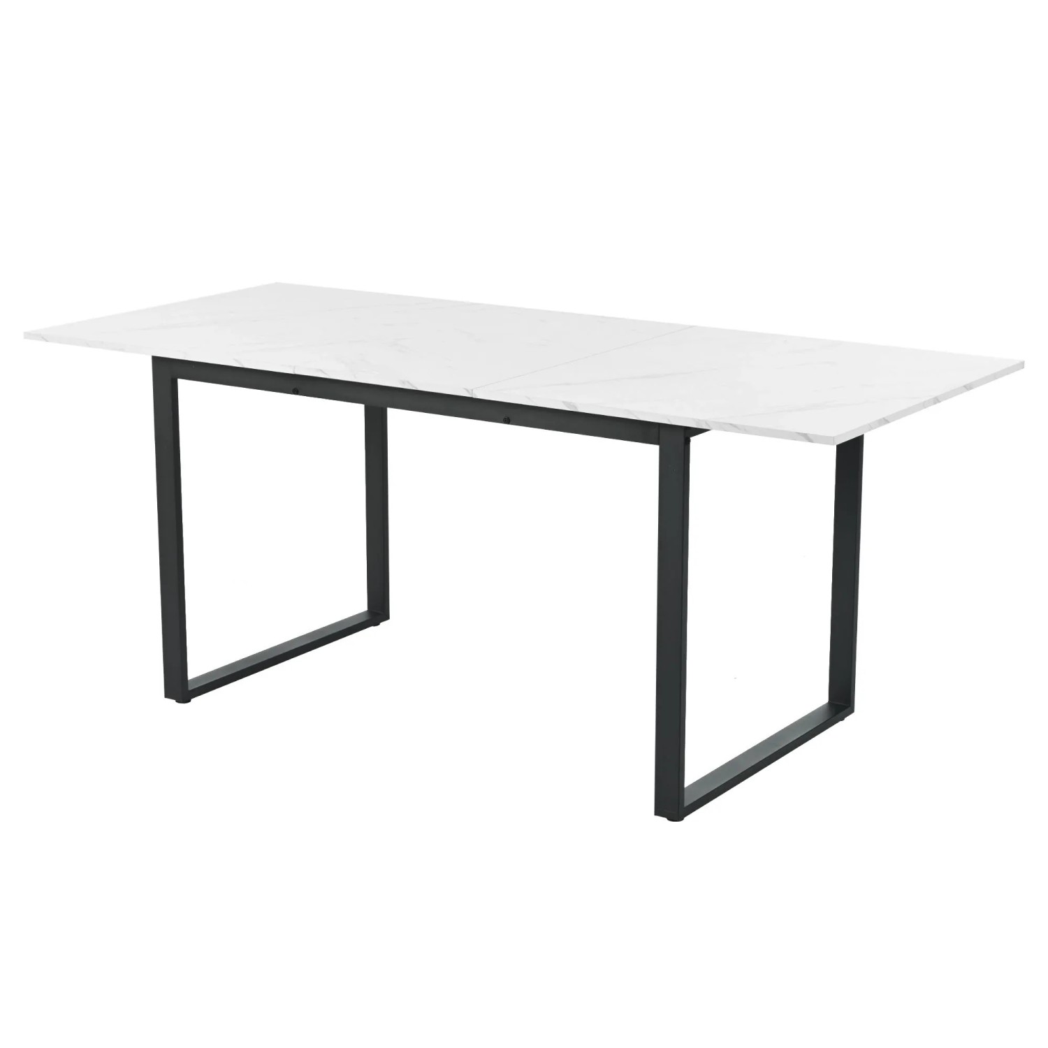 Okwish Esstisch Teleskoptisch Doppelnutzung Für Heim Und Büro Ausziehbar 180 × 80 Cm Weiß