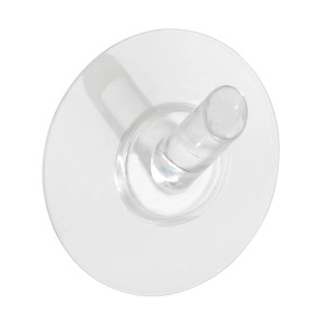 Transparenter Wenko Static-Loc Haken aus Kunststoff, mittlere Größe, zur Wandmontage ohne Bohren.