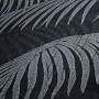 PROFHOME Textiltapete mit Palmenmuster in Schwarz und Grau, matte Optik.