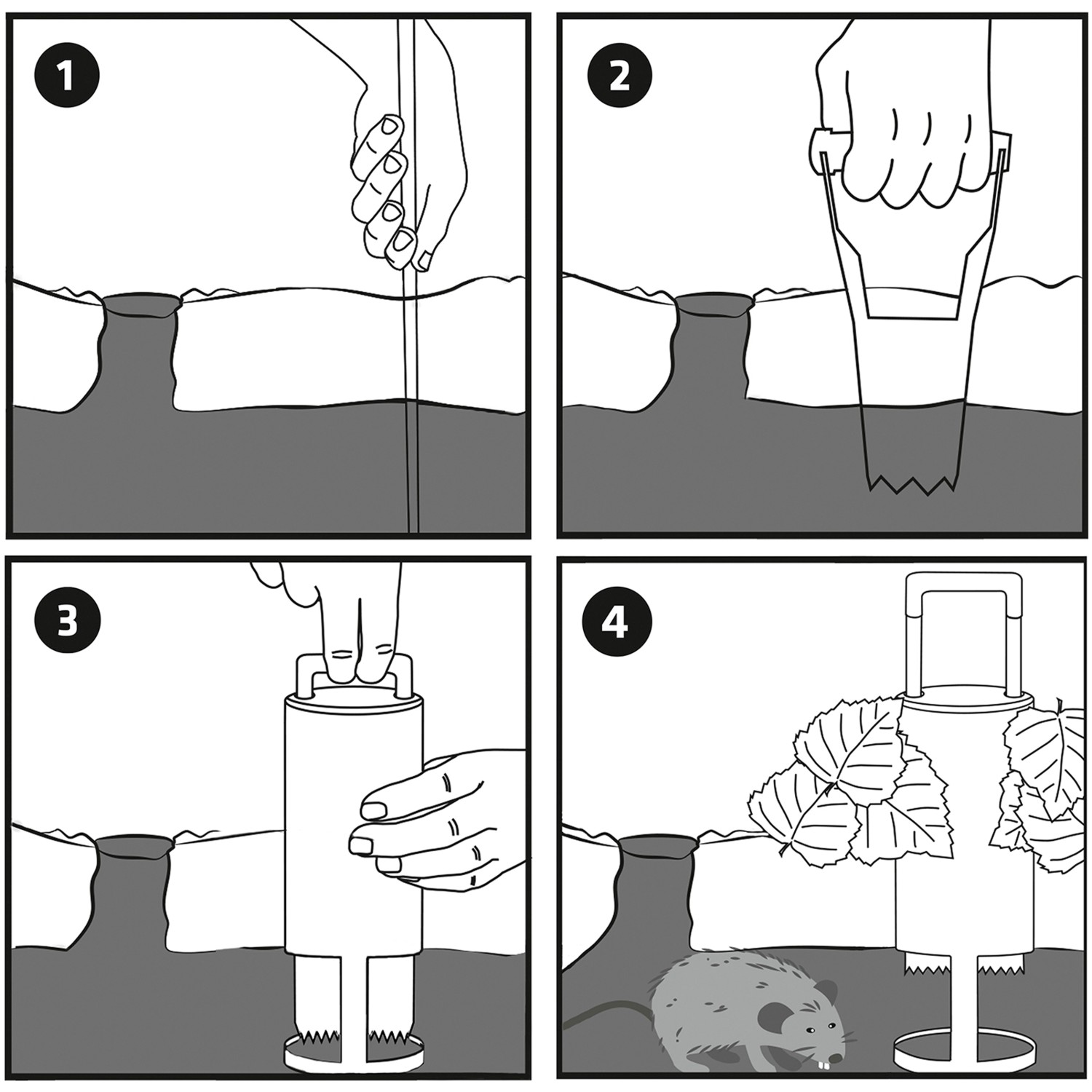 Anleitung: Gardigo Wühlmausfalle All-In 4er-Set installieren. Wühlmaus sicher fangen.