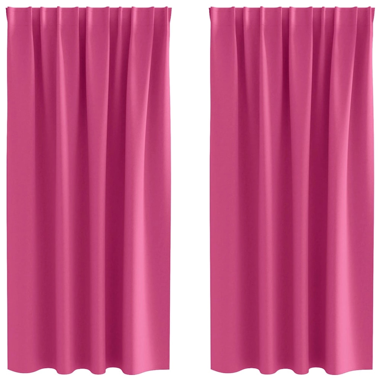 vidaXL Verdunkelungs-Vorhänge mit Ringen Helles Pink Polyester 4107514 günstig online kaufen