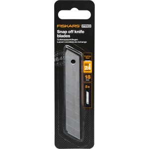 Fiskars CarbonMax Ersatzklingen, 18mm, 5 Stück für Abbrechklingenmesser.