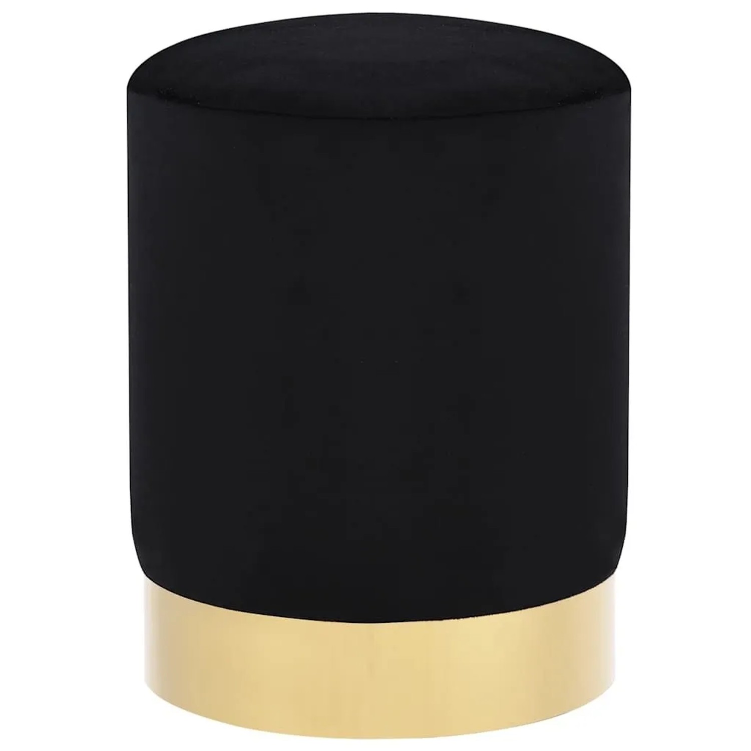 vidaXL Hocker Schwarz und Golden Samt 28 x 36 cm 249839