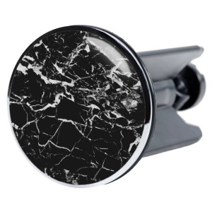 Sanilo Waschbeckenstöpsel mit schwarzem Marmor-Design für alle Standardbecken.