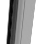GroJa Klemmschiene rechts, 181 cm, silbergrau (RAL 7001) für Zaunbau & Sichtschutz.