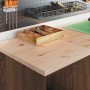 vidaXL Werkzeugschrank aus Kiefernholz, braun, mit Ablagefächern und Arbeitsplatte.