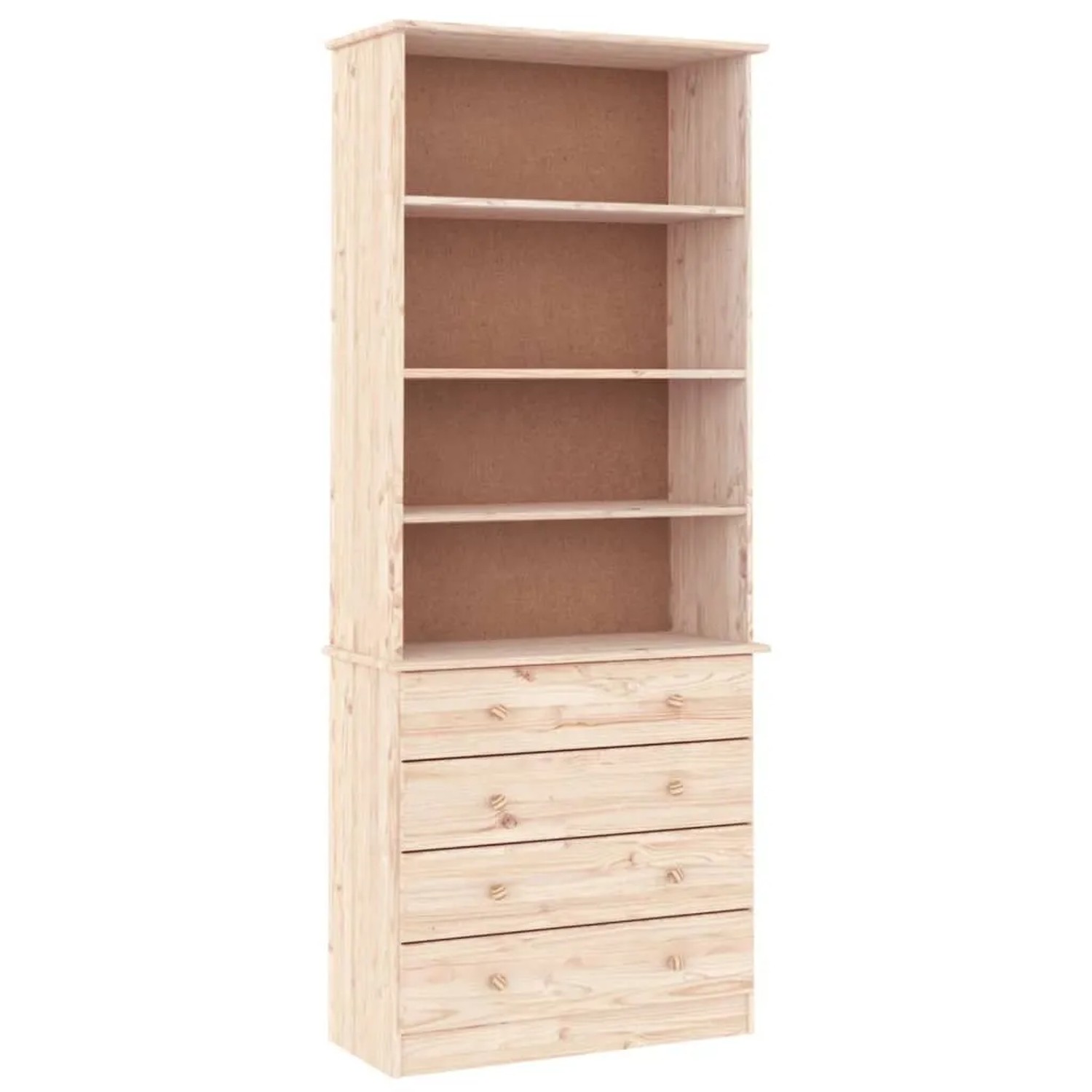 vidaXL Bücherregal mit Schubladen ALTA 77x35x186,5cm Massivholz Kiefer 3539 günstig online kaufen