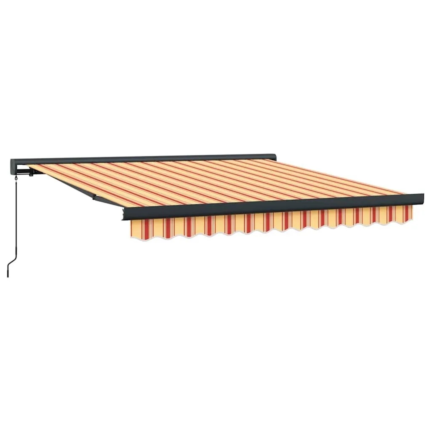 vidaXL Markise Einziehbar Gelb und Weiß 3,5x2,5 m Stoff und Aluminium 3154557