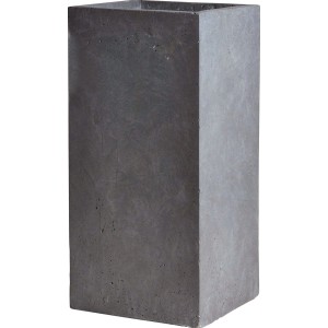 Grauer M Collections Pflanzkasten Cubihi, 23x50 cm, aus Fibreclay für den Außenbereich.