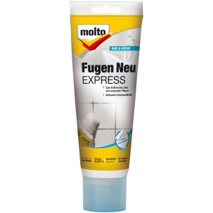 Molto Fugen Neu Express Tube mit Dosierschwamm für weiße Fugen, 220ml.