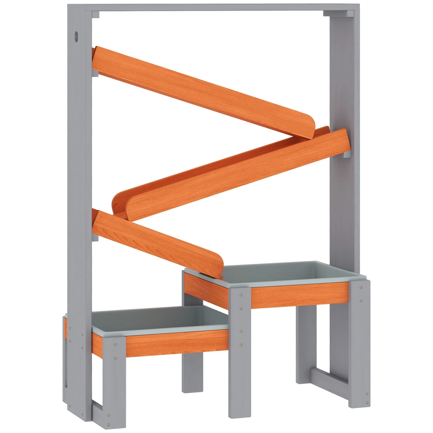 AIYAPLAY Sand Wasserspieltisch Tannenholz Kunststoff 75L x 34,5B x 105H cm Grau