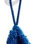 Wenko Zwerghaken 6er-Set, transparente Handtuchhalter mit blauem Handtuch.