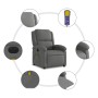 Dunkelgrauer vidaXL Massagesessel Elektrisch Modell 7 aus Samt mit Fernbedienung und Details.