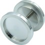 Radex Türhandgriff, Ø 58 mm, polierter Stahl für Glastüren & Schiebetüren.