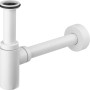 Weißer, matter baliv Flaschensiphon DS-3440 für Waschbecken.