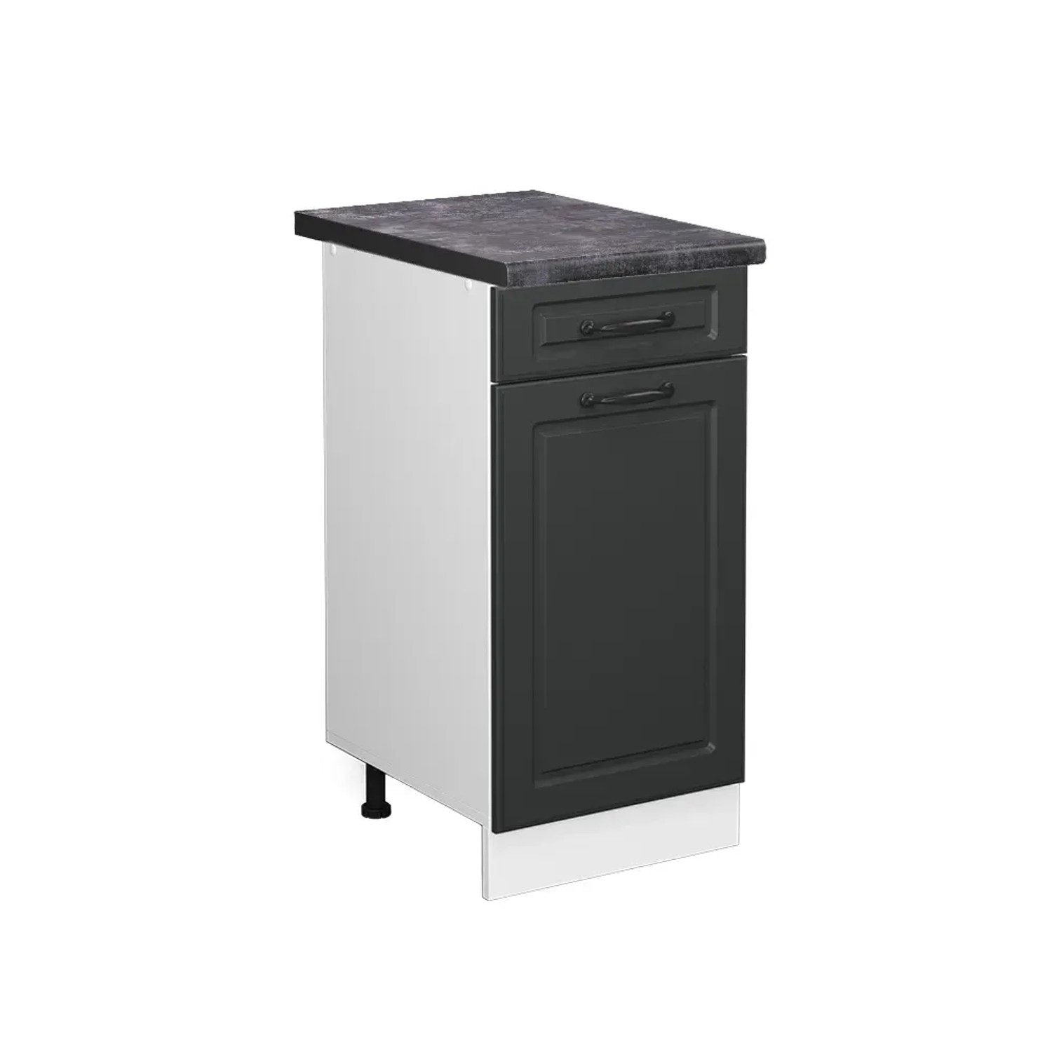 Vicco Küchenunterschrank R-Line Anthrazit Landhaus/Weiß 40 cm AP Anthrazit
