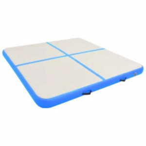 vidaXL Aufblasbare Gymnastikmatte mit Pumpe 200x200x15 cm PVC Blau 92698