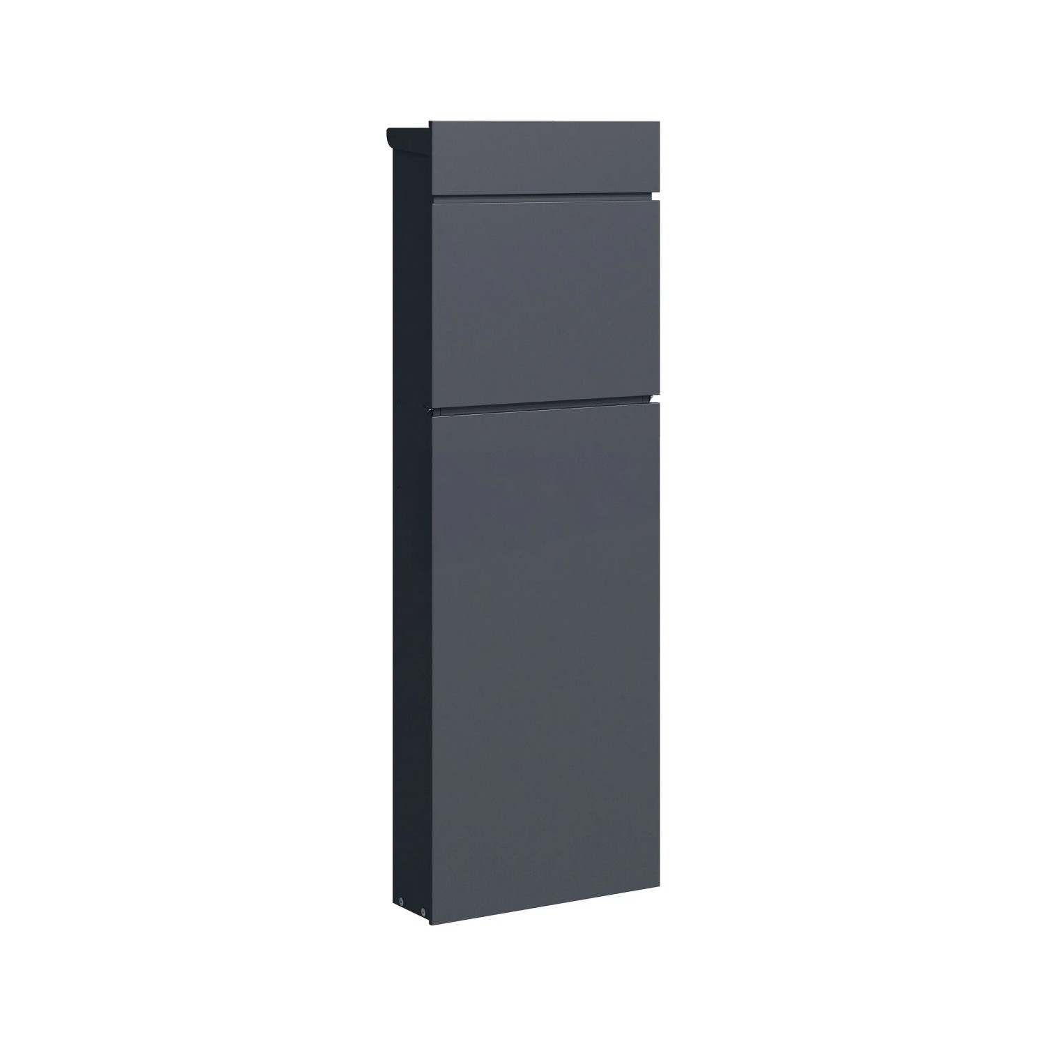Relaxdays Standbriefkasten Stahl Anthrazit Abschließbar 111 cm x 39,5 cm x 14 cm