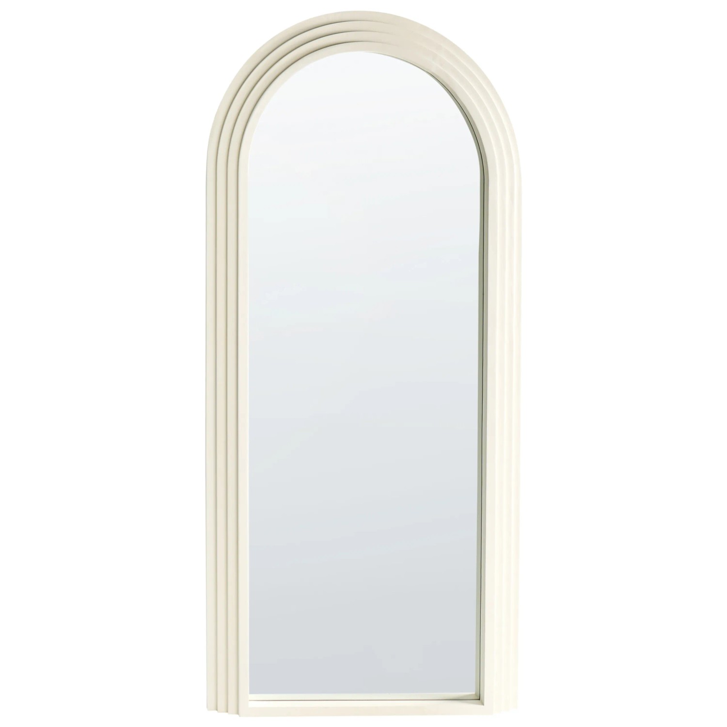 Beliani Wandspiegel DIJON Cremeweiß 3x80x170