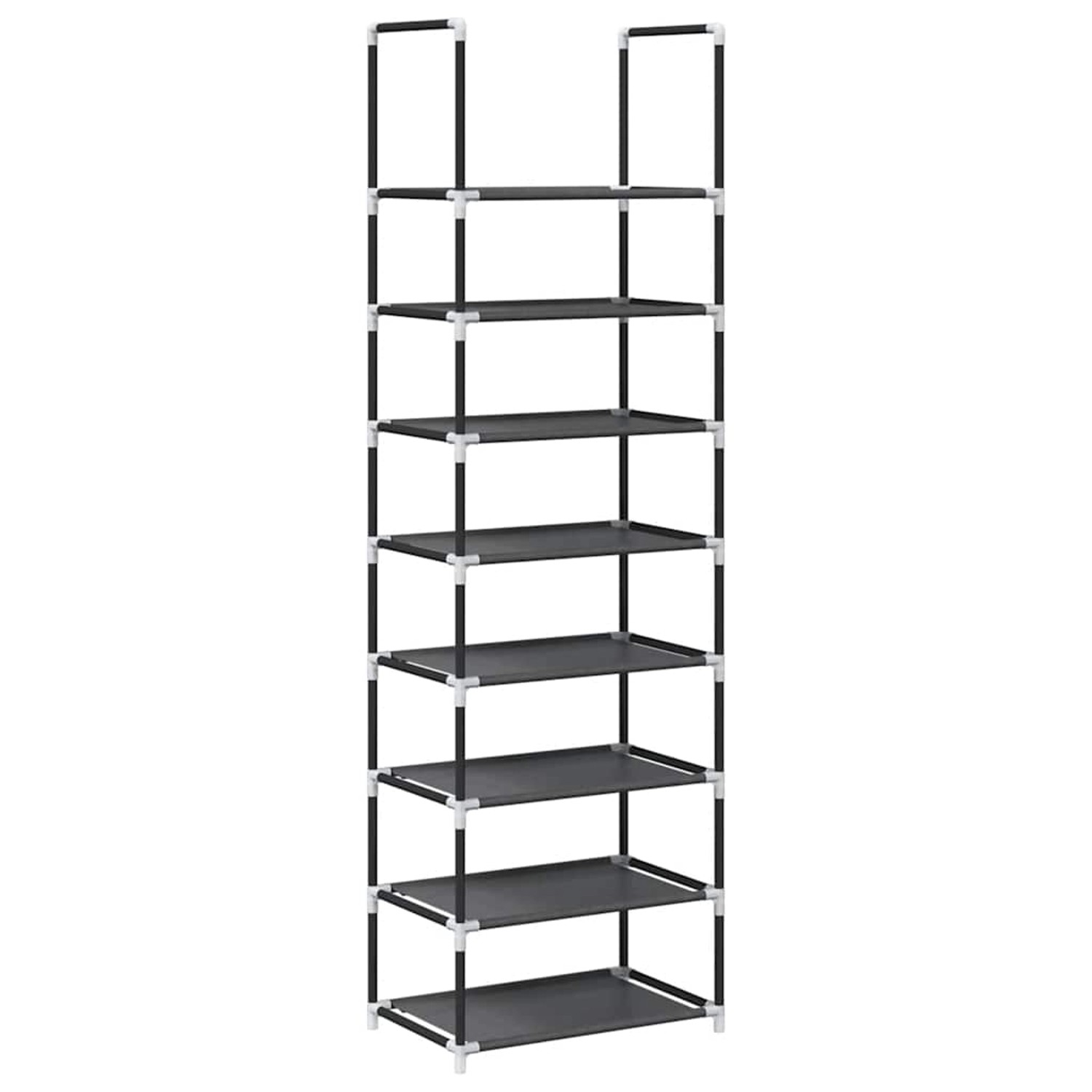 vidaXL Schuhregal 8-Stöckig Schwarz 44x28x145 cm Vliesstoff 4100619 günstig online kaufen