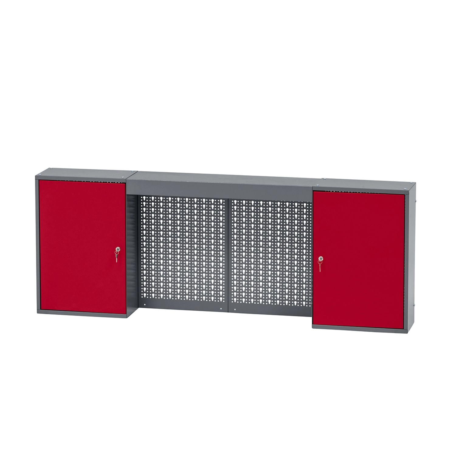 Küpper Hängeschrank 2-Türig mit Lichtblende 60 x 160 x 20 cm Dunkelrot