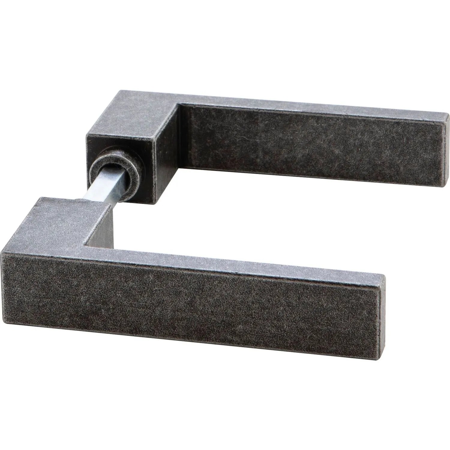 Halcö Drückerpaar Lech Ansatz 18 mm Schwarz Lackiert