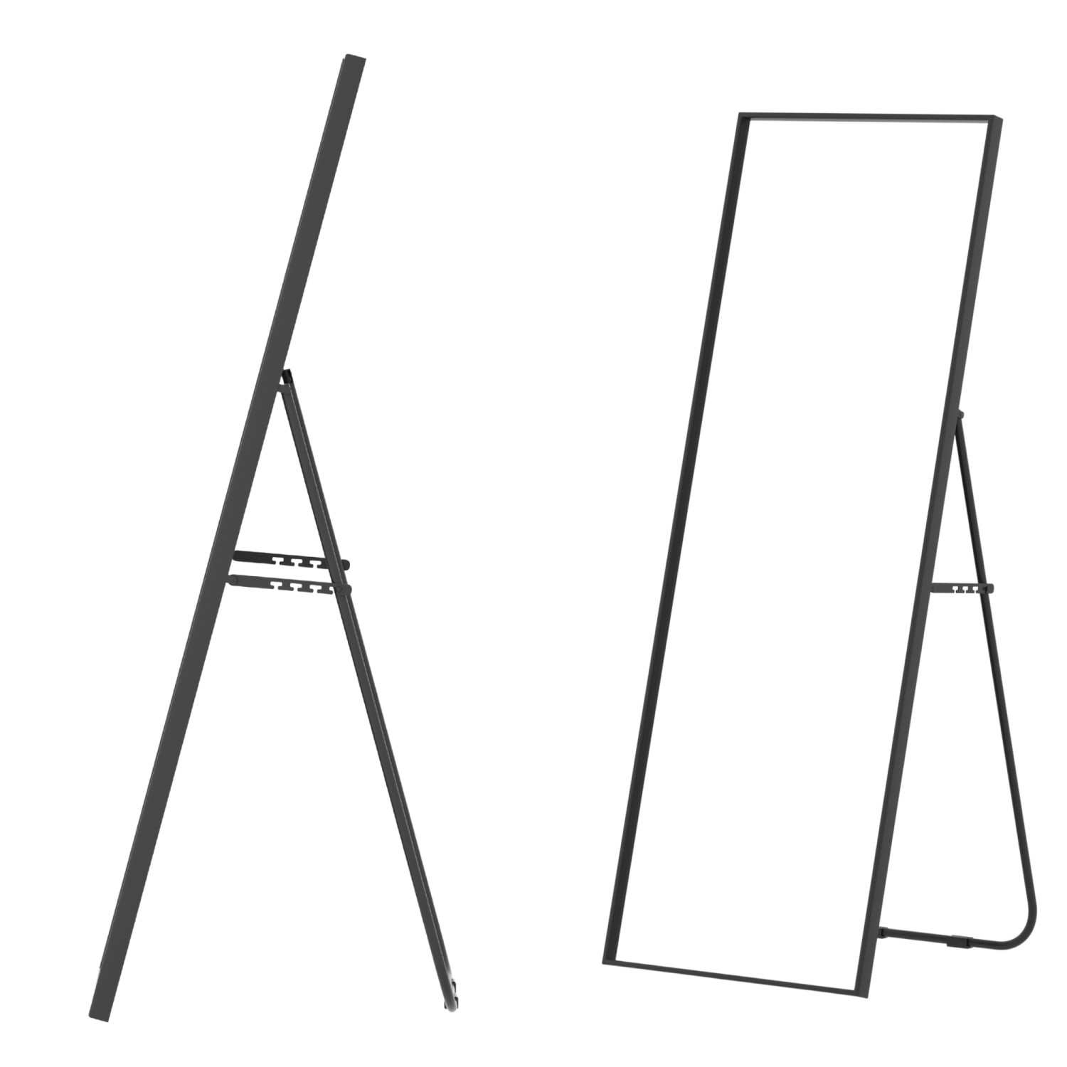 Albatros Ganzkörperspiegel Rechteckig Spiegel mit Schwarzem Rahmen 140x50cm