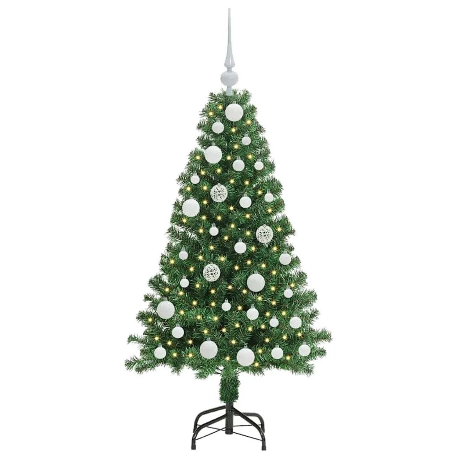 vidaXL Künstlicher Weihnachtsbaum mit 150 LEDs mit Ständer Grün 120 cm 3396894