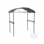 Relaxdays Grillpavillon Stahl Anthrazit Wasserabweisend Pulverbeschichtet mit Seitenablagen 230 cm x 210 cm x 116 cm