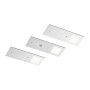 3er Set Arcchio LED Unterschrankleuchten Nortra aus gebürstetem Alu, dimmbar mit Touchfunktion, modern.