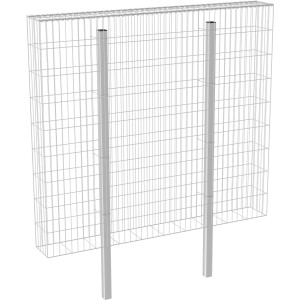 Wilk Gabionenkorb Zaunelement, 200x180x25cm, Drahtkorb für Steine als Sichtschutz.