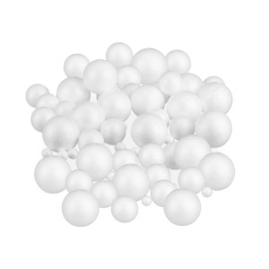 Relaxdays Styroporkugeln Styropor Weiß 72er Set 90 g