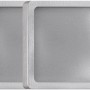 Quadratisches Griffmuschelpaar in Edelstahloptik zum Kleben für Glas- und Schiebetüren.