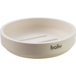 Beige baliv Cosy Cave Seifenschale aus Polyresin für das Badezimmer.