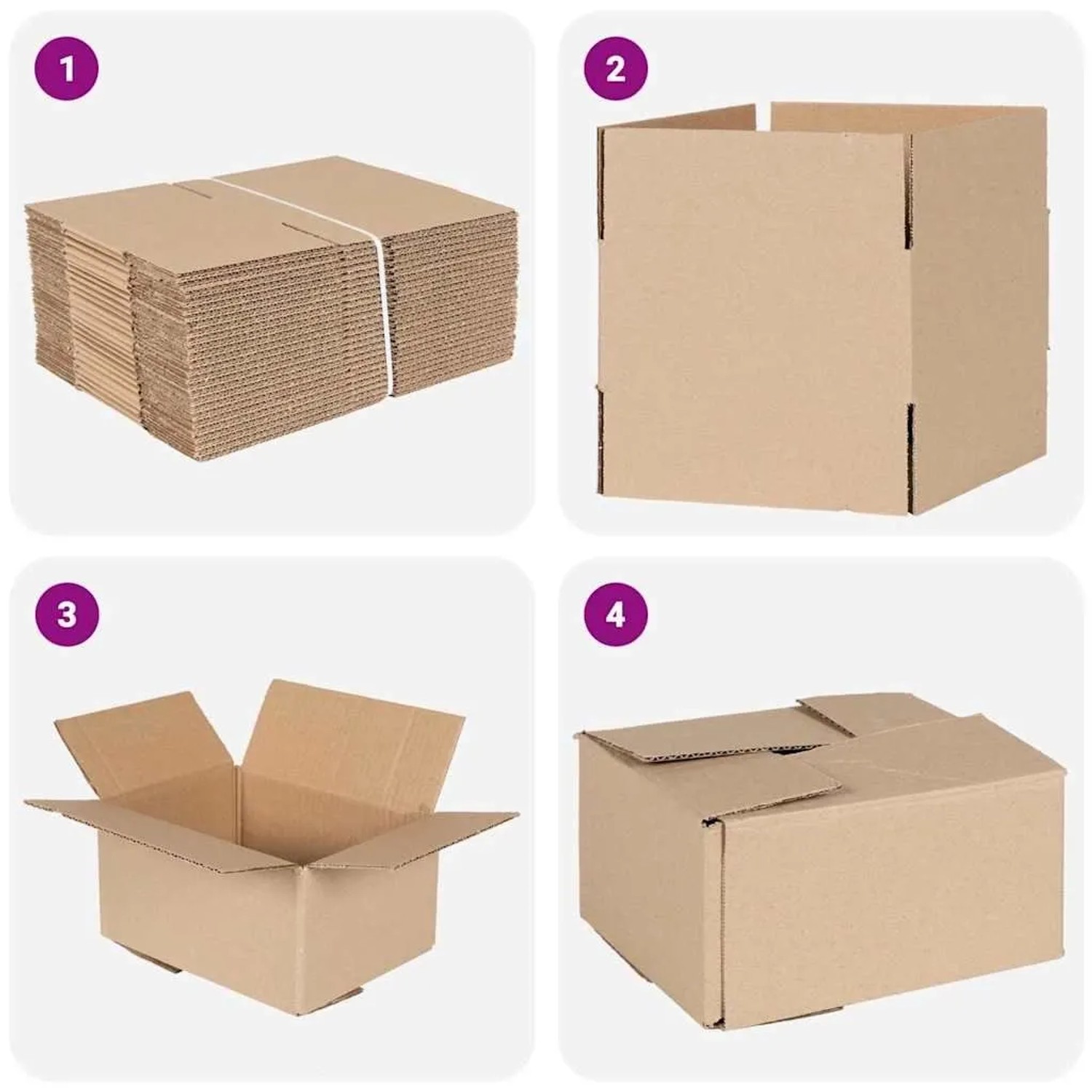 vidaXL Faltbox mit Speicher 50 Stk Natur 20 x 15 x 10 cm Karton 4106563_6