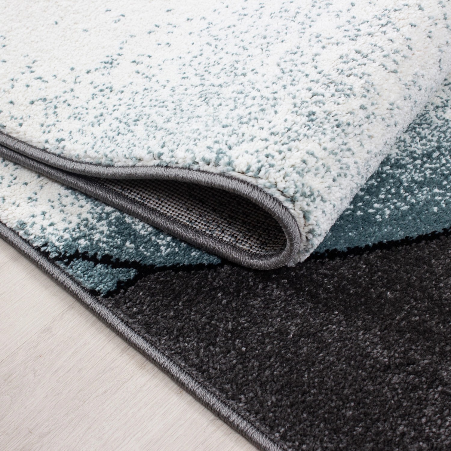 Detailansicht: Ayyildiz Kinderteppich Kids 560, blau, runder Teppich für Kinderzimmer.