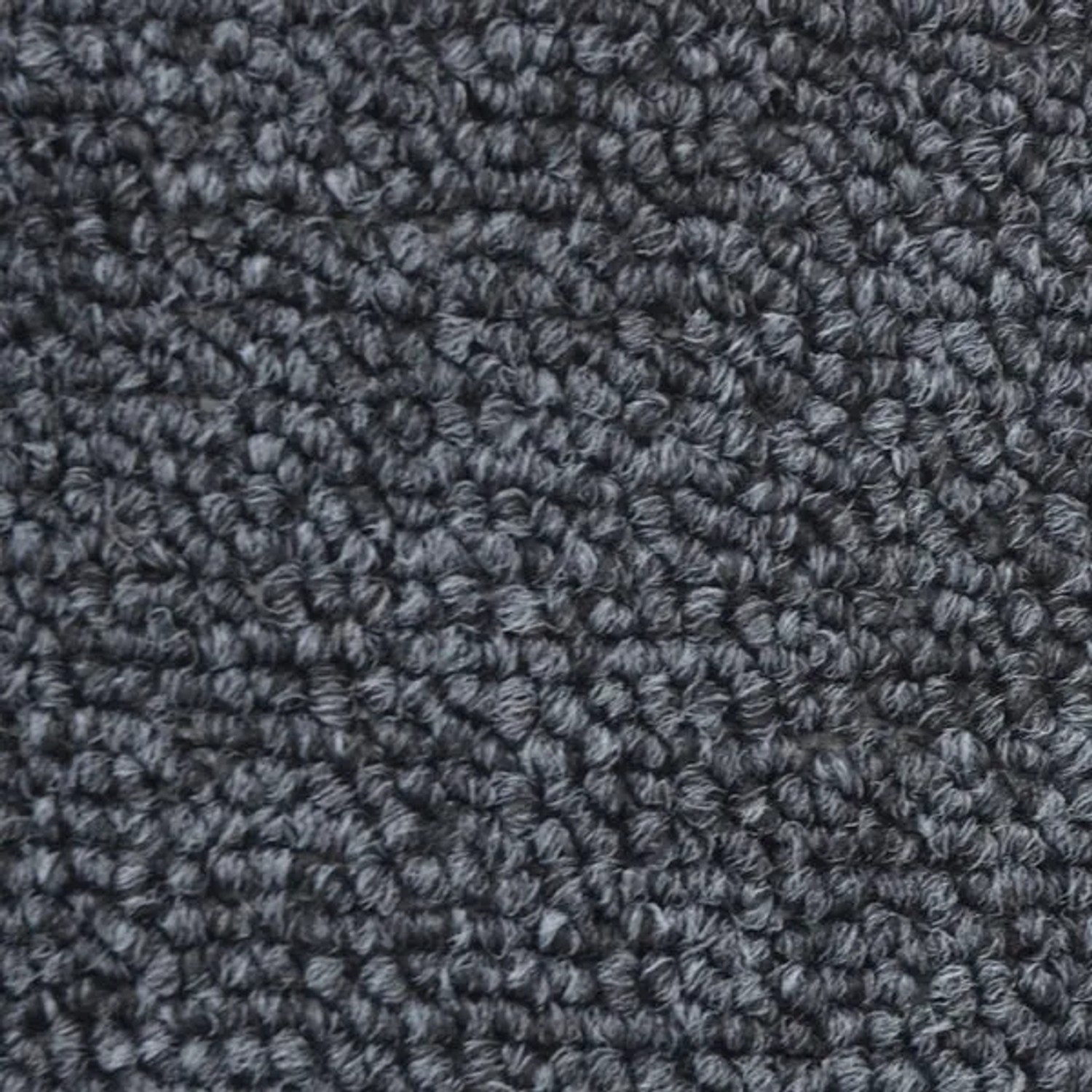 Detailaufnahme eines anthrazitfarbenen Karat Teppichläufers London mit Schlingenflor.