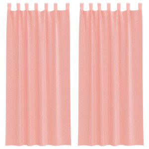 vidaXL Voile Vorhänge mit Schlaufen 2 Stk Rosa 140x245 cm 4102289