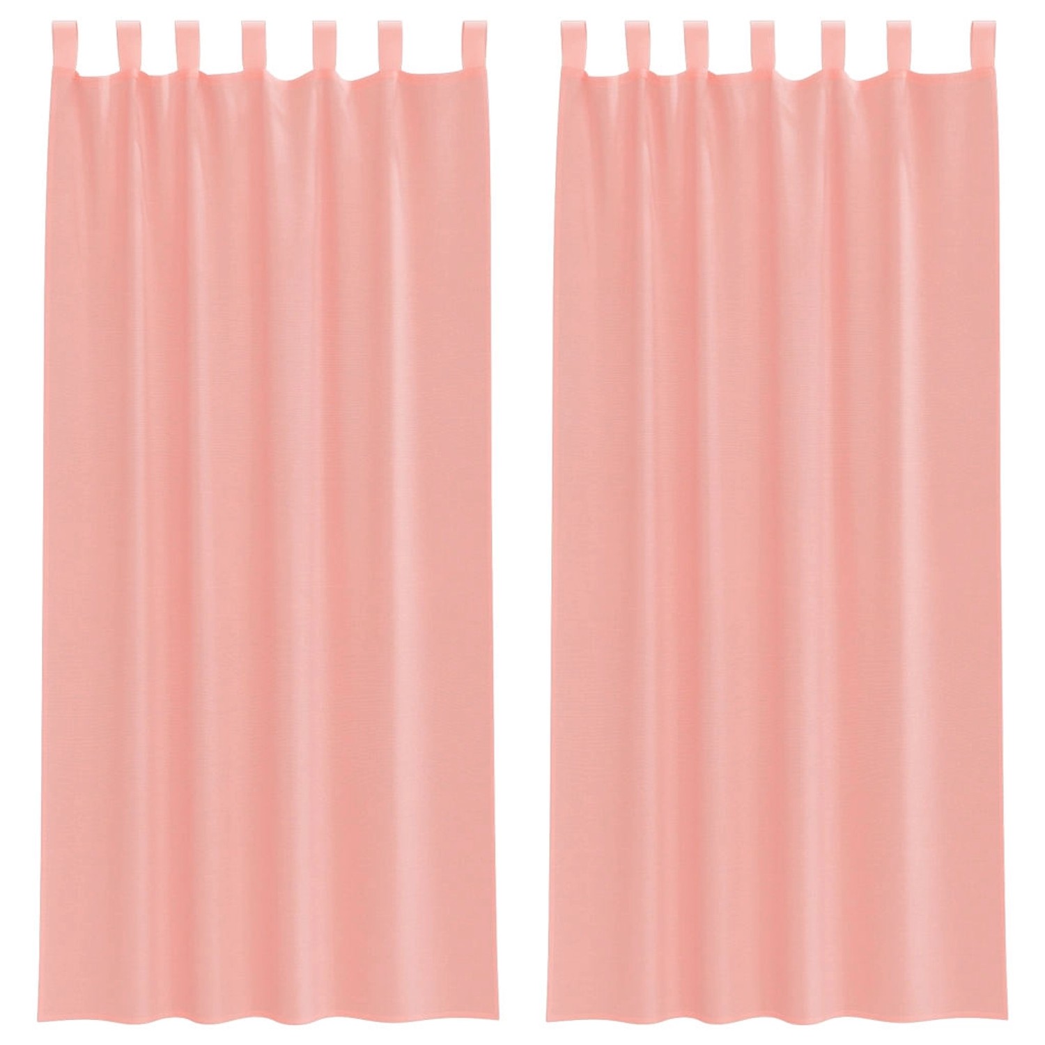 vidaXL Voile Vorhänge mit Schlaufen 2 Stk Rosa 140x245 cm 4102289 günstig online kaufen